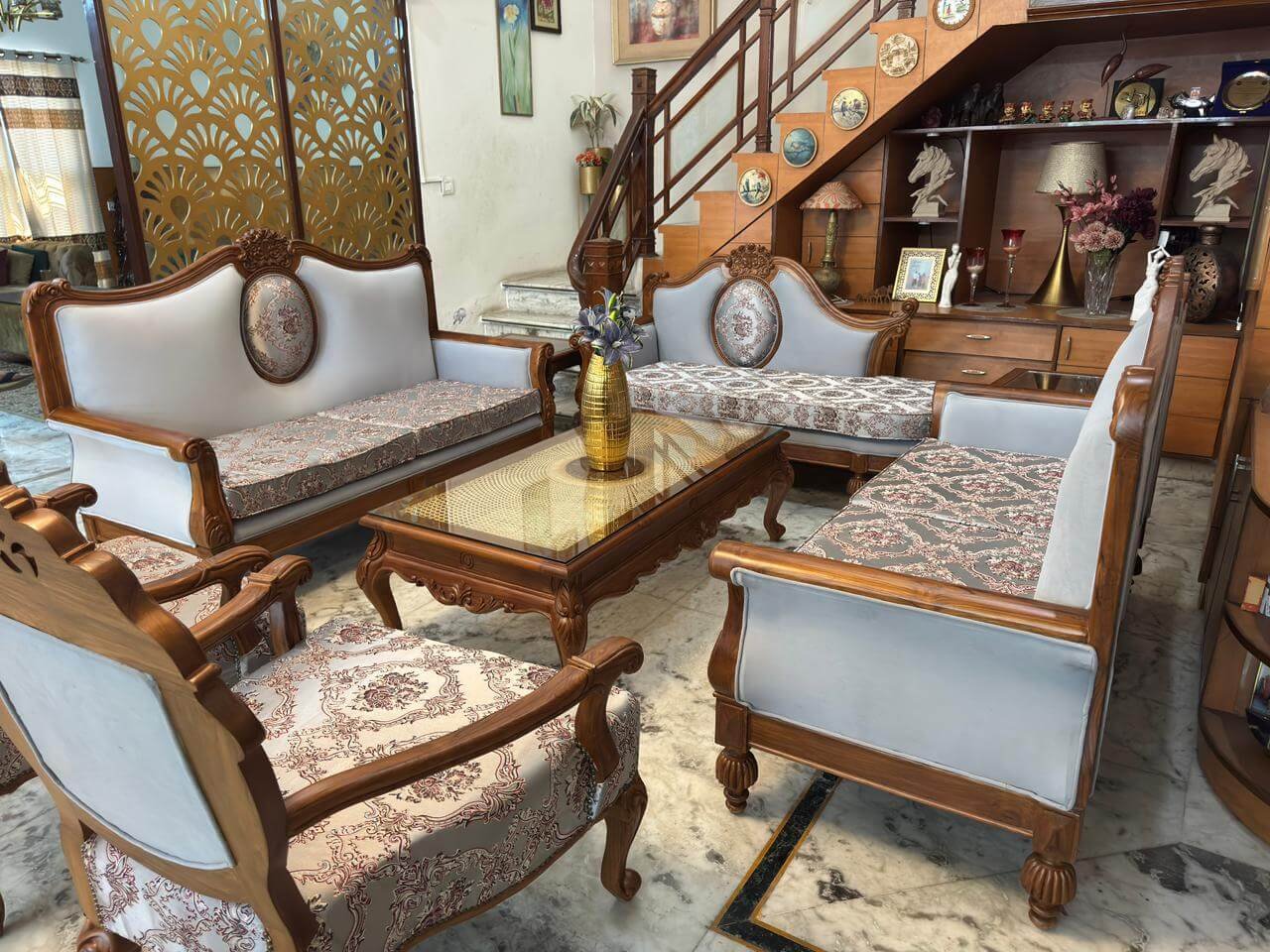 Wooden Sofa Set